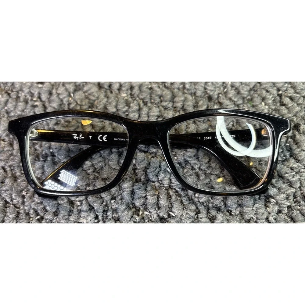 Ray-Ban Eyeglasses RB 1562 3542 Glossy Black Rectangular Frame Only 48-16-125
